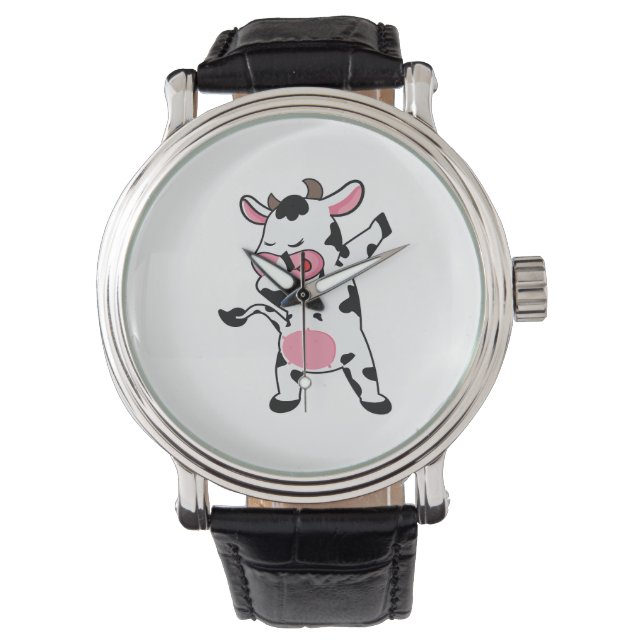 Koe Dabbing Boer Dab Dans Horloge (Voorkant)