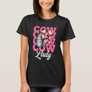 Koe Dame Melkveehouder Koe Melkveehouderij Meisje T-shirt