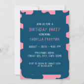 Koe dansend Boerderij Dieren Meisje 1e verjaardag Kaart (Achterkant)