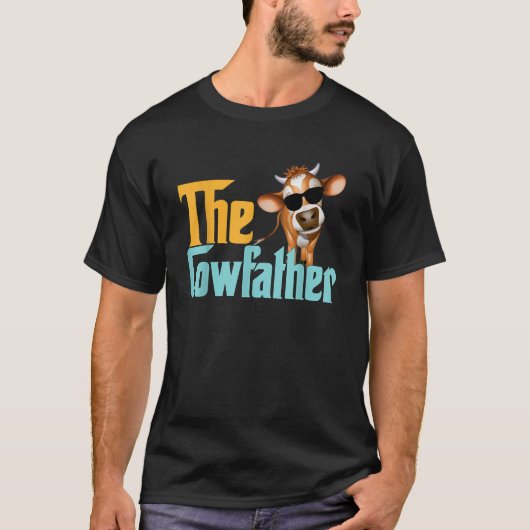 Koe De Koevader Vintage Grappig T-shirt (Voorkant)
