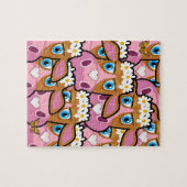 Koe Decoratief Jigzaag Puzzle Legpuzzel (Horizontaal)