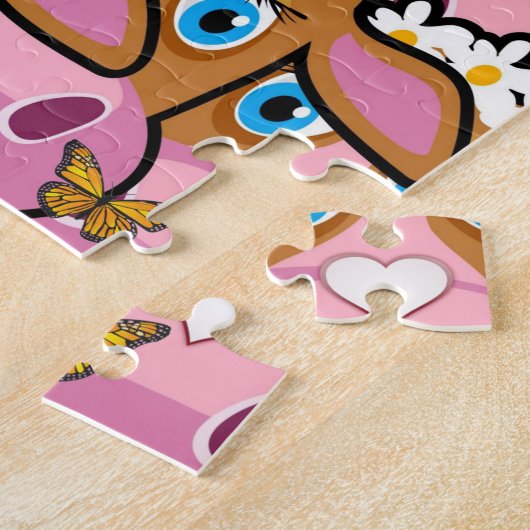 Koe Decoratief Jigzaag Puzzle Legpuzzel (Zijkant)