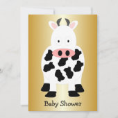 Koe Design Baby shower Uitnodiging (Voorkant)