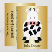 Koe Design Baby shower Uitnodiging (Voorkant / Achterkant)