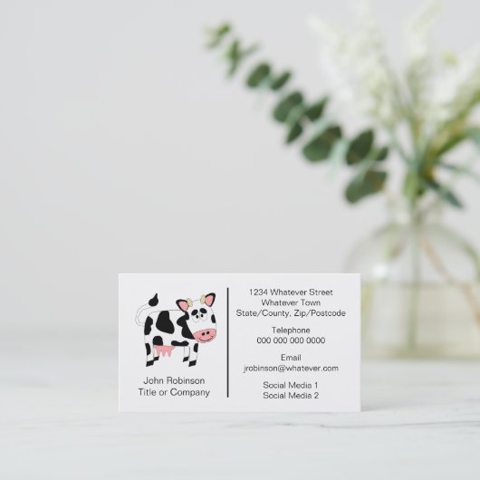 Koe Design Farmer Visitekaartje (Staand voorkant)