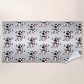 Koe Design Grijs Gekleurd Strandlaken (Voorkant)