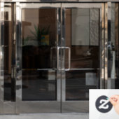 Koe die binnen of uit Venster kijkt Raamsticker (Kantoordeur)