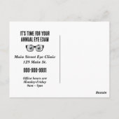 Koe die bril voor Oogkliniek dragen Briefkaart (Achterkant)