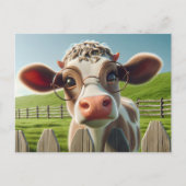 Koe die bril voor Oogkliniek dragen Briefkaart (Voorkant)