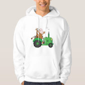 Koe die een tractor bestuurt hoodie (Voorkant)