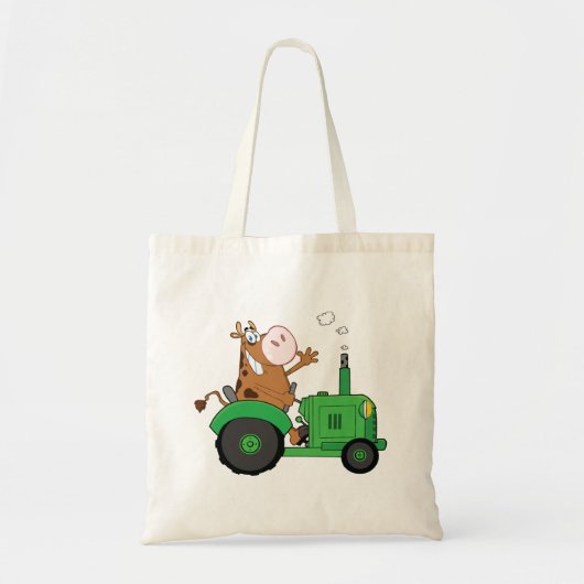 Koe die een trekker bestuurt tote bag (Voorkant)