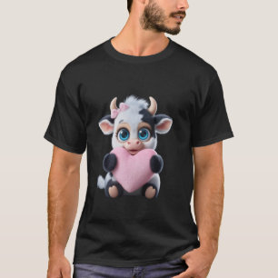 Koe die hart vasthoudt Roze Coquette Strik Zwart & T-shirt