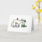 Koe die Klavers Gepersonaliseerd Wenskaart eten Kaart (Gele Bloem)