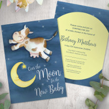 Koe die over de maan springt baby shower