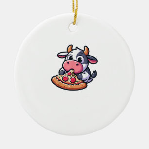 Koe Dier Eten Pizza Margherita Maaltijd Foodies _2 Keramisch Ornament