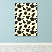 Koe Dier Huid Kleur Patroon Ontwerp Canvas Afdruk (Insitu (Houten vloer))