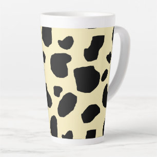 Koe Dier Huid Kleur Patroon Ontwerp  Latte Mok