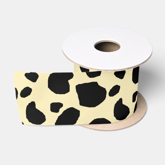 Koe dier huid kleur patroon ontwerp satijnen lint (Spoel)