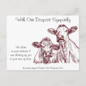 Koe dierenkaart briefkaart (Voorkant)