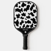 Koe Dierenprint Gevlekt Patroon Zwart-wit Pickleball Paddle (Achterkant)