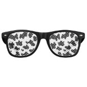 Koe Dierenprint Gevlekt Patroon Zwart-wit Retro Zonnebril (Voorkant)