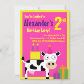 Koe dierentuin bij de geboorte van Kind Kaart (Voorkant)
