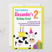 Koe dierentuin bij de geboorte van Kind Kaart (Voorkant)