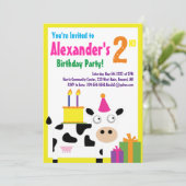 Koe dierentuin bij de geboorte van Kind Kaart (Staand voorkant)