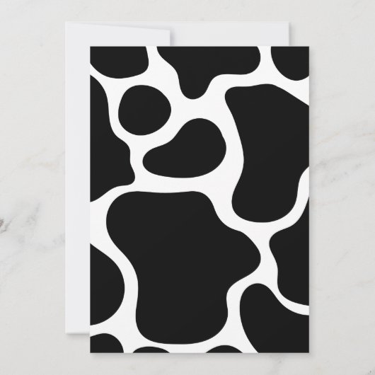 Koe dierentuin bij de geboorte van Kind Kaart (Achterkant)