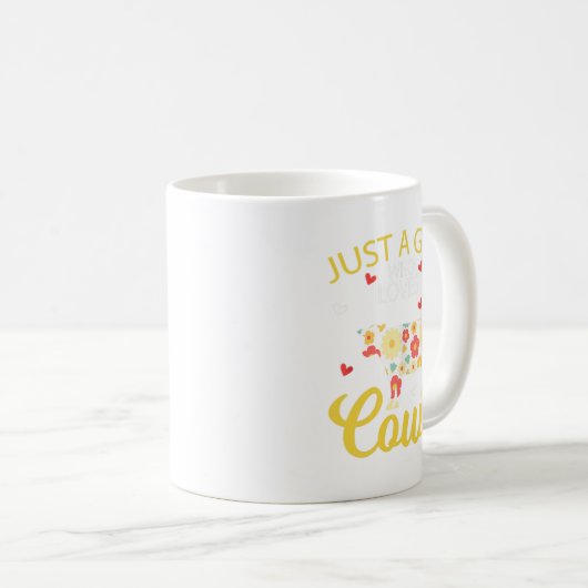 Koe Dierenvriend gewoon een meisje dat van Koeien  Koffiemok (Voorkant rechts)