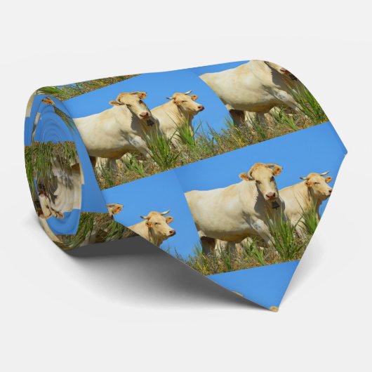 Koe dierlijke mode stropdas (Opgerold)