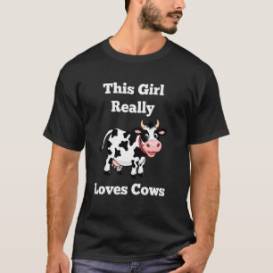 Koe Dit Meisje Houdt Echt Van Koeien Grappig T-shirt