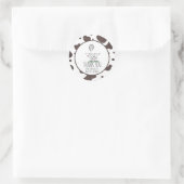 Koe Doodle Boerderij Animal Birthday Party Dank u  Ronde Sticker (Tas)