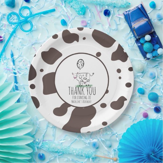 Koe Doodle Boerderij Animal Birthday Party Harteli Papieren Bordje (Feest)