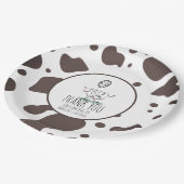 Koe Doodle Boerderij Animal Birthday Party Harteli Papieren Bordje (Gekanteld)