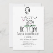 Koe Doodle Boerderij Animal Birthday Party Invitat Kaart (Voorkant)