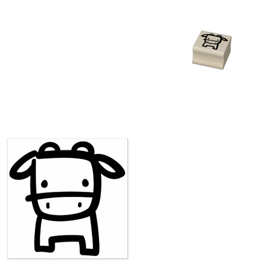 Koe Doodle Rubber Stamp Rubberstempel (Gestempeld)