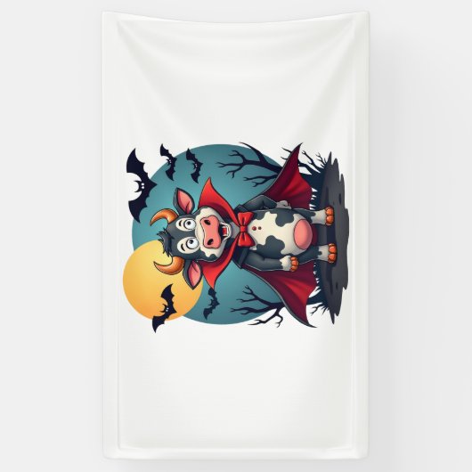 Koe Dracula Rises Spandoek (Verticaal)