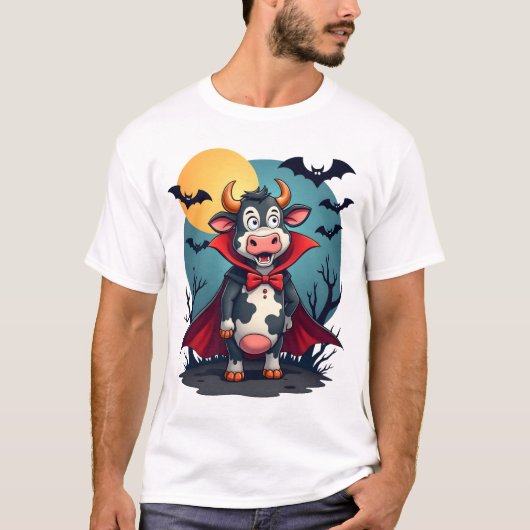 Koe Dracula Staat Op T-shirt (Voorkant)