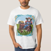 Koe drijvende trekker t-shirt (Voorkant)