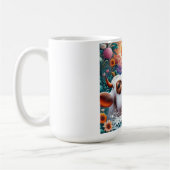 Koe drink melk koffiemok (Links)