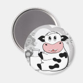 Koe drink melk magneet (Voorkant / Achterkant)