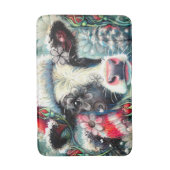 Koe Dromen Van Warmer Times Blauwgroen Rode Bloeme Badmat (Voorkant Verticaal)