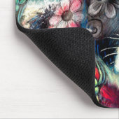 Koe Dromen Van Warmer Times Blauwgroen Rode Bloeme Muismat (Hoek)