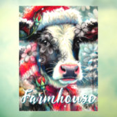 Koe Dromen Van Warmer Times Blauwgroen Rode Bloeme Raamsticker (Vel 3)