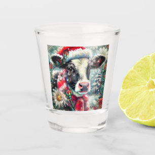 Koe Dromen Van Warmer Times Blauwgroen Rode Bloeme Shot Glas