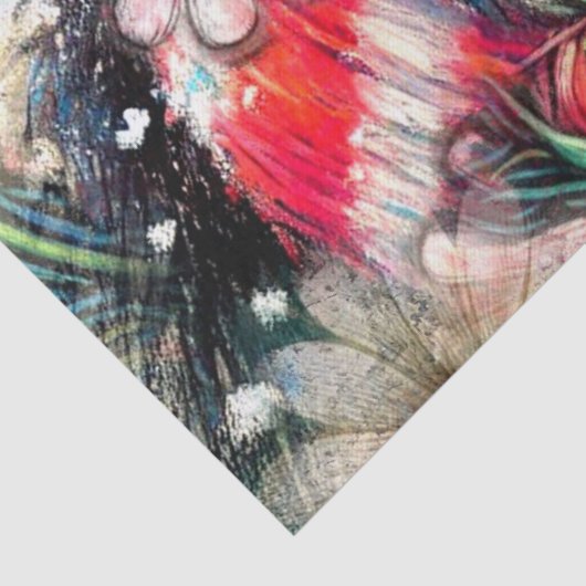 Koe Dromen Van Warmer Times Bloemen Decoupage Tissuepapier (Detail)