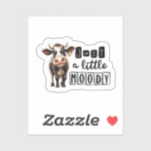 Koe een beetje humeurig sticker (Vel)