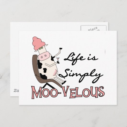 Koe Eenvoudig Moo-velous Tshirts en cadeautjes Briefkaart (Voorkant / Achterkant)