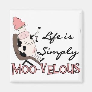 Koe Eenvoudig Moo-velous Tshirts en cadeautjes Magneet